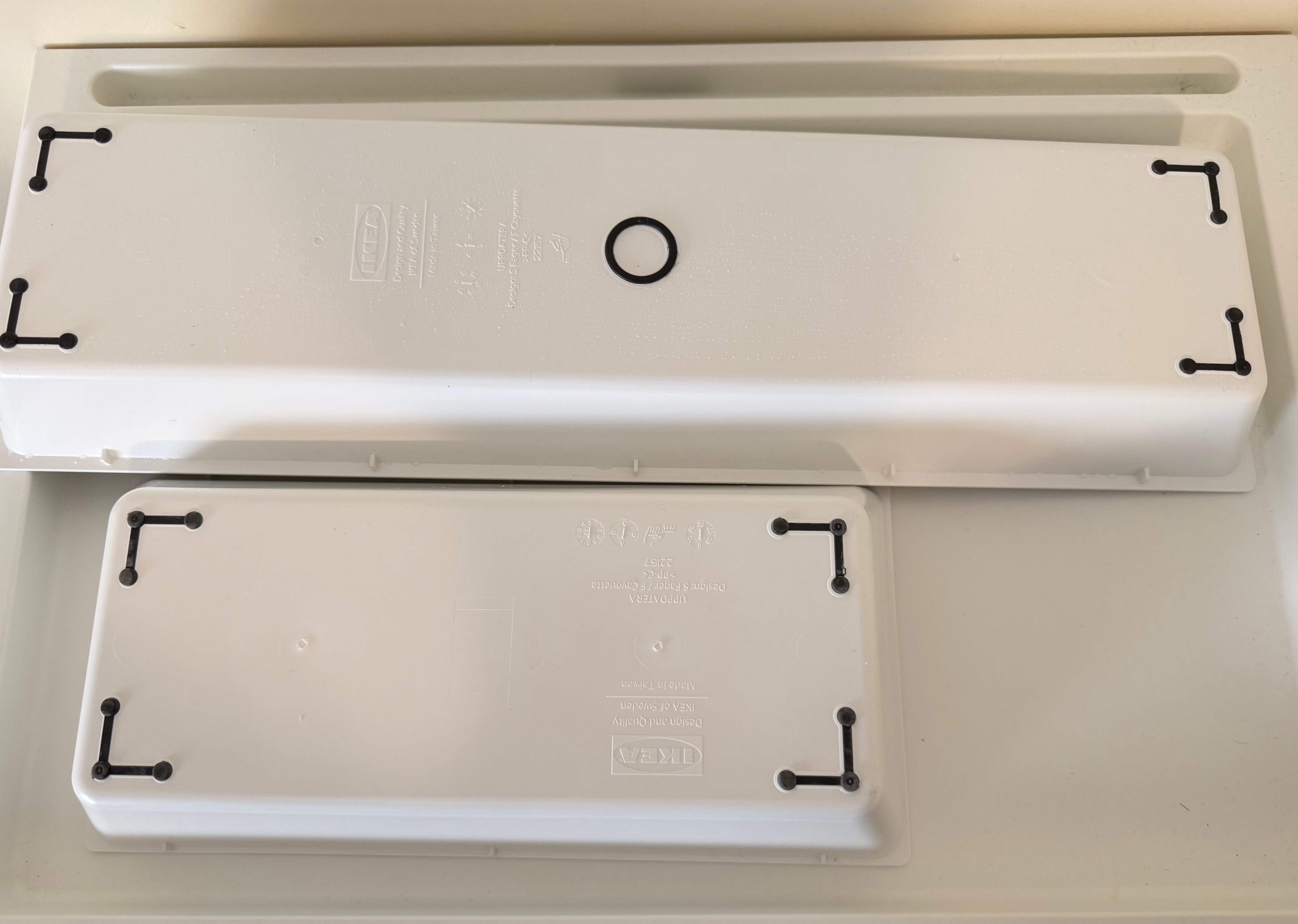 Set of 2 IKEA UPPDATERA Utensil Trays – White - photo 4
