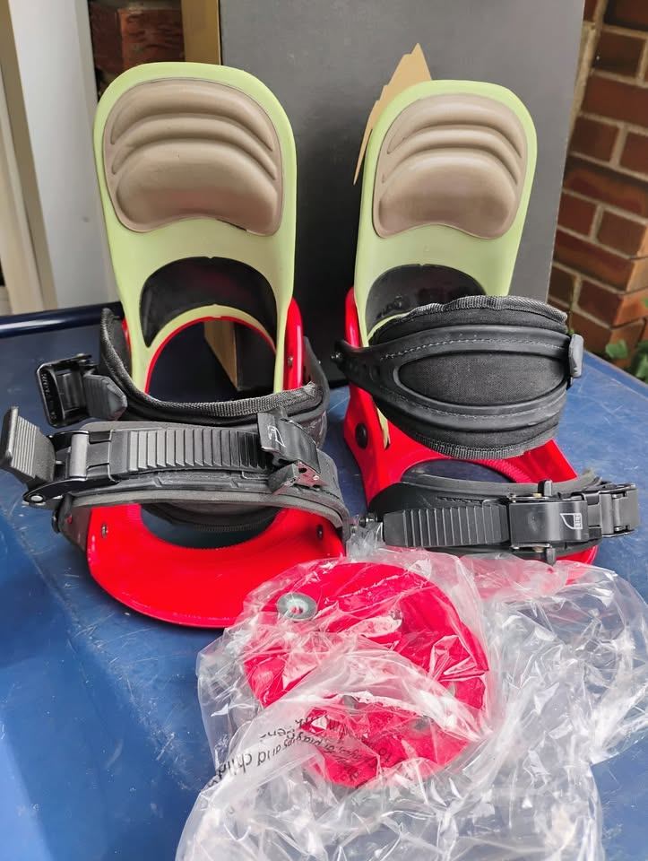 Snowboard Bindings Red Size Large - photo 2