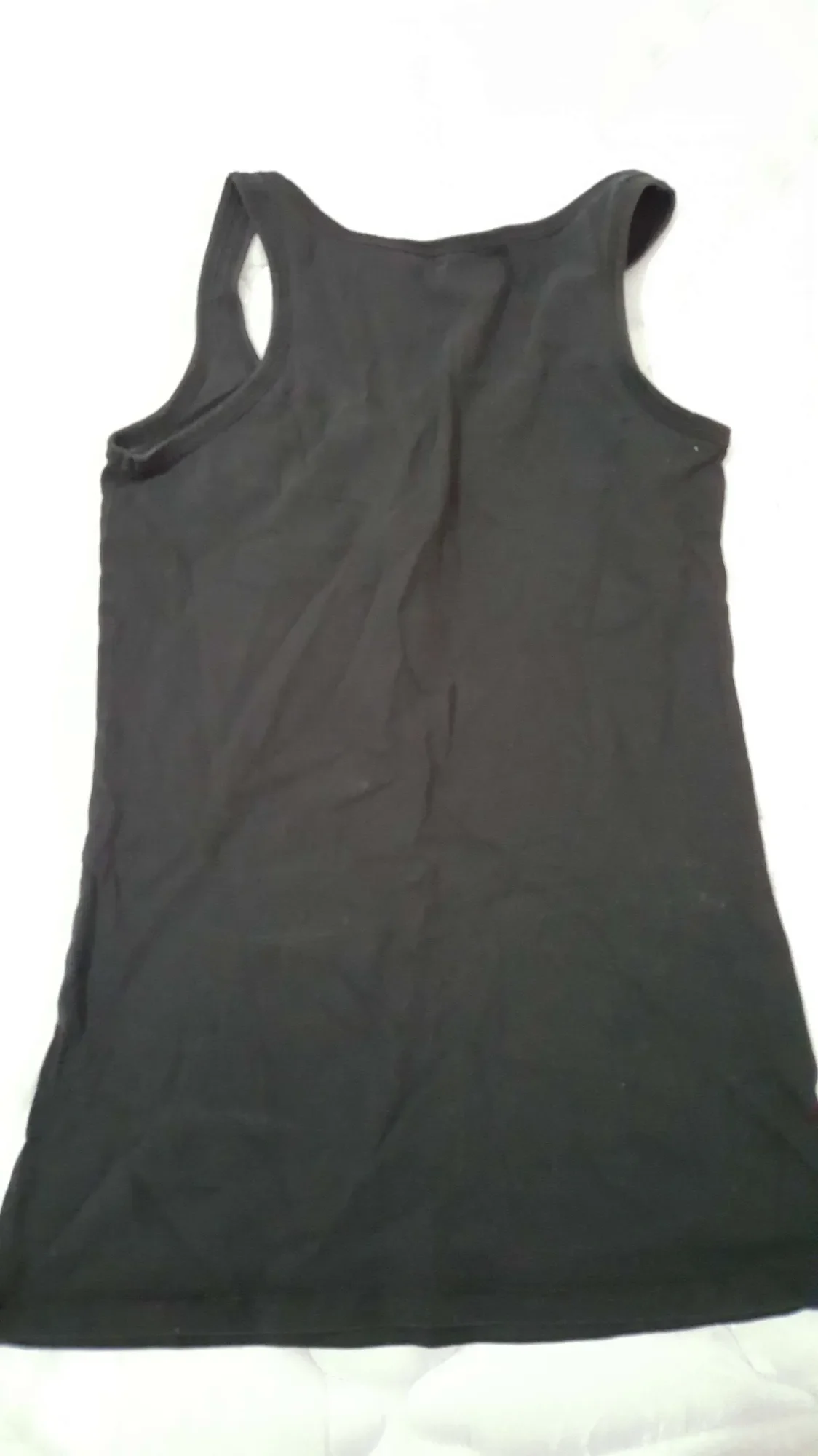 Black Button Tank Top w Pocket -- color is monochrome - photo 3