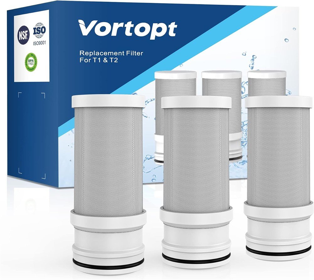 Vortopt T1/T2 Faucet Water Replacement Filters – 3 Pack