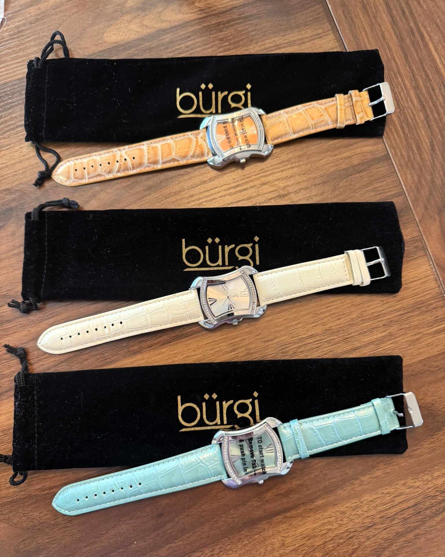 Retro Vintage set 3 Bürgi Watches - 3 Montres Vintage Bürgi