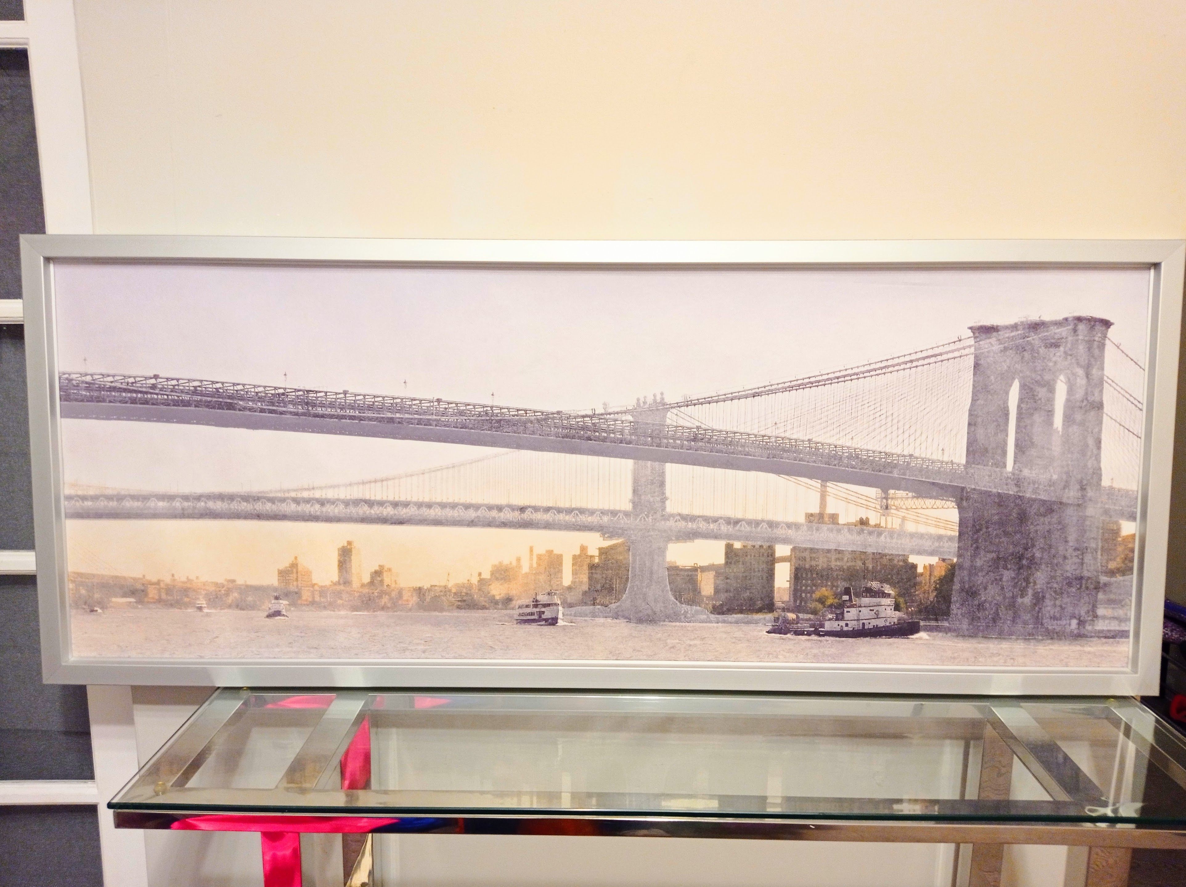 Large Framed New York City Bridge Wall Art - photo 5