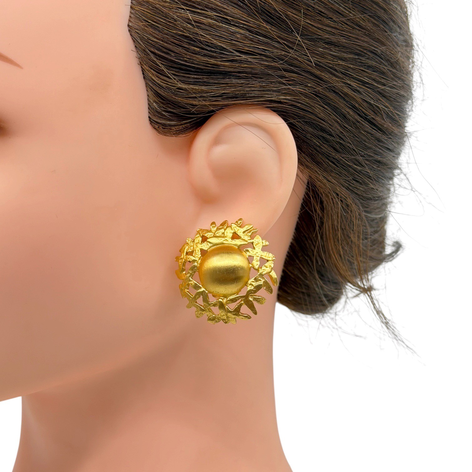 Vintage Gold Tone anne klein clip on earrings - photo 4
