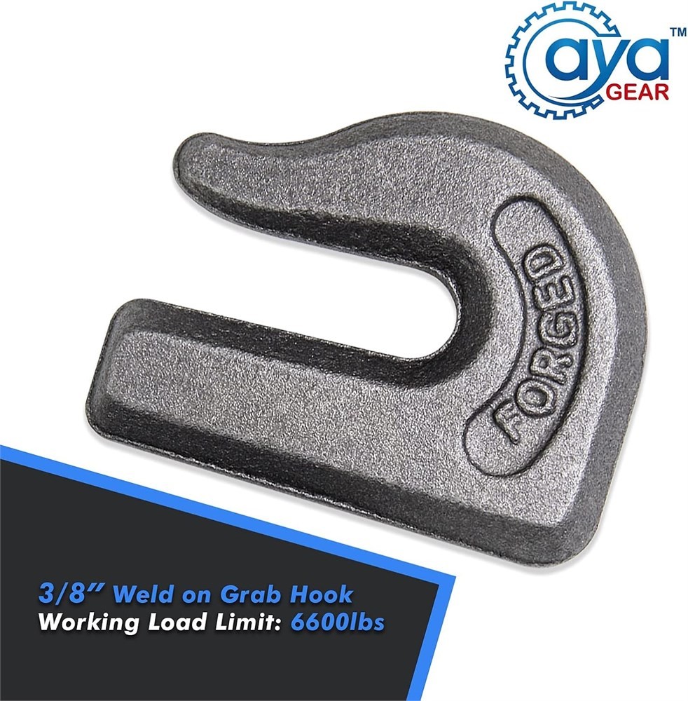 3/8" Weld-On Grab Chain Hook G70 – 6,600 lb WLL - photo 2