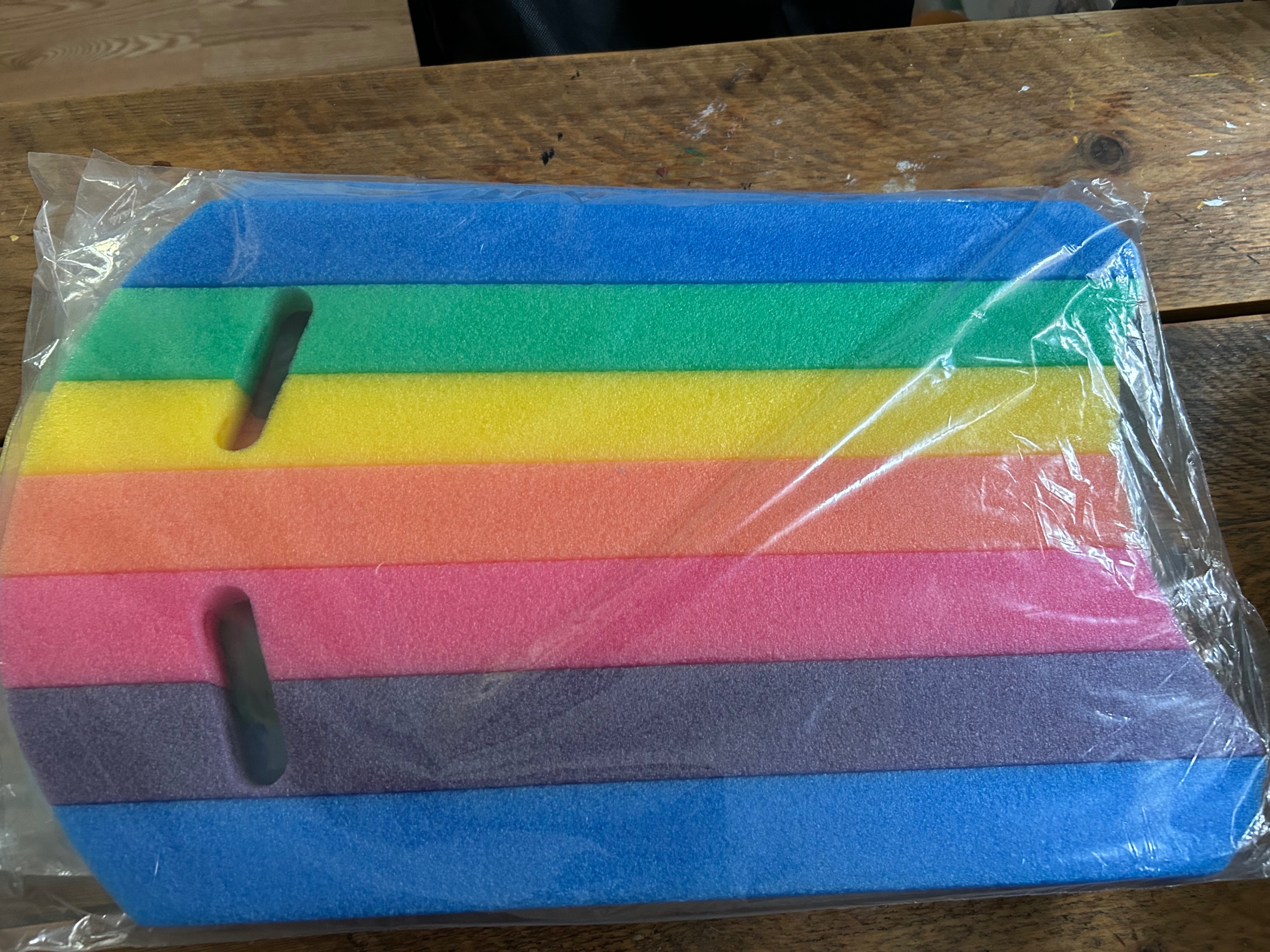 Rainbow High-Density Buoyancy Board with Non-Slip Handle