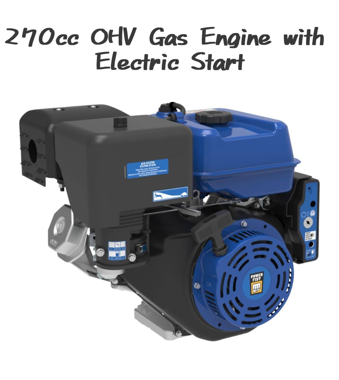 270cc OHV Gas Engine Electric Start - photo 5