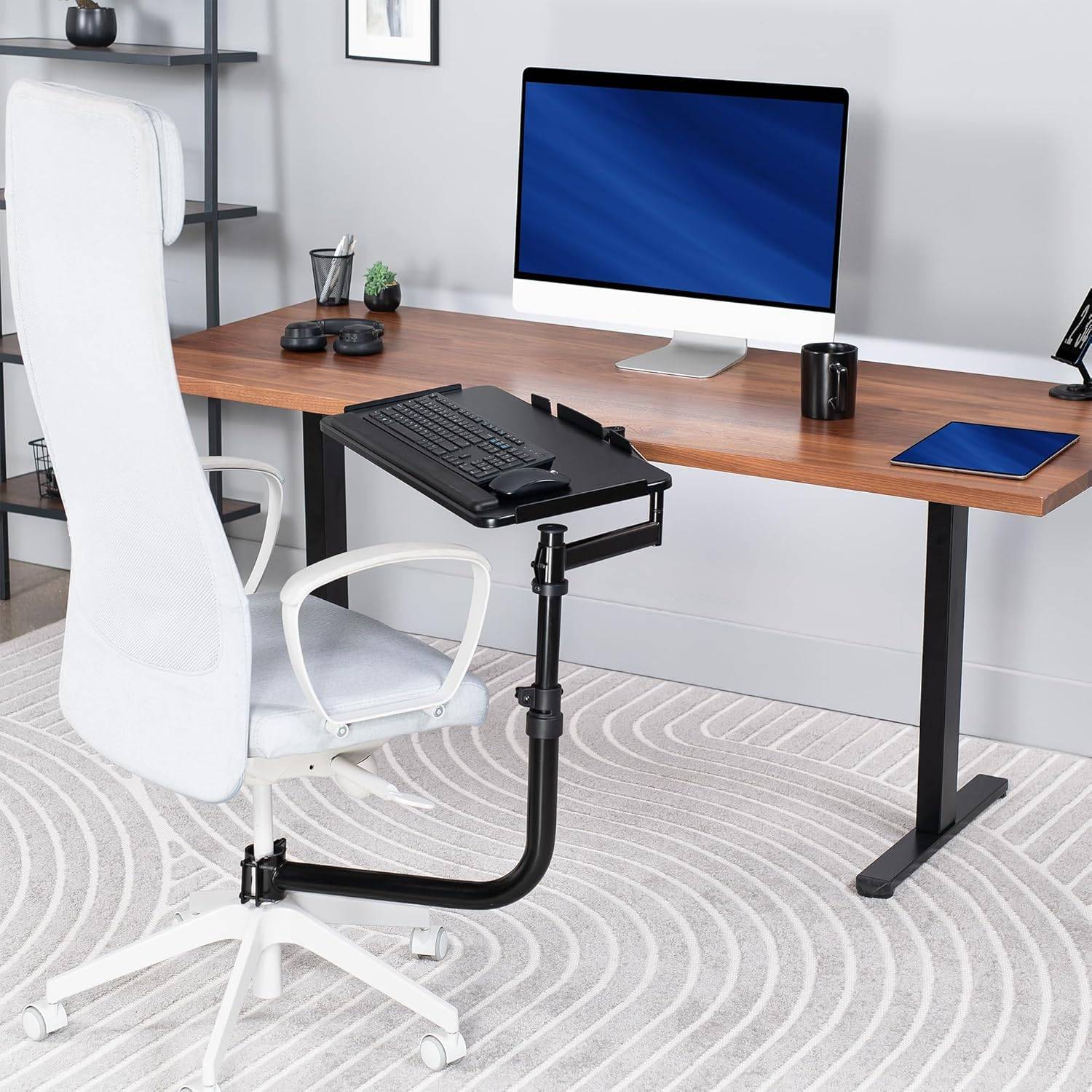 New VIVO Desk Chair Mounted Adjustable Keyboard/ Mouse Tray