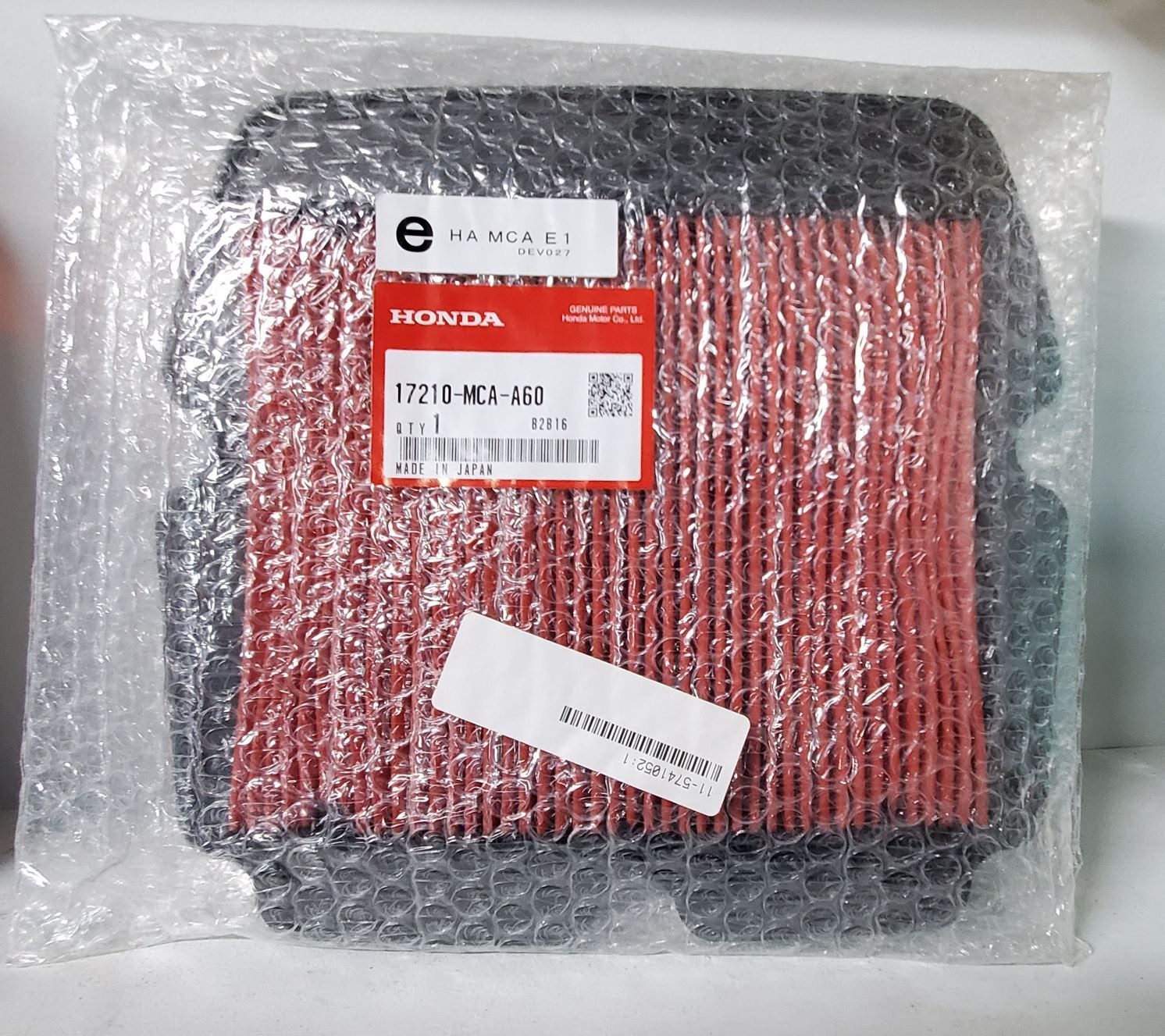 2001-2017 HONDA GOLDWING AIR CLEANER - BRAND NEW IN PACKAGING