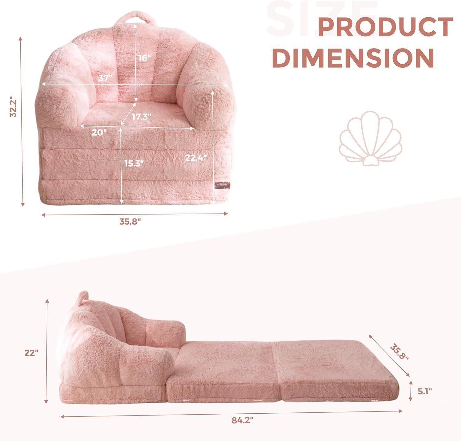 MAXYOYO Folding Sofa Bed 2-in-1 Pink - photo 3