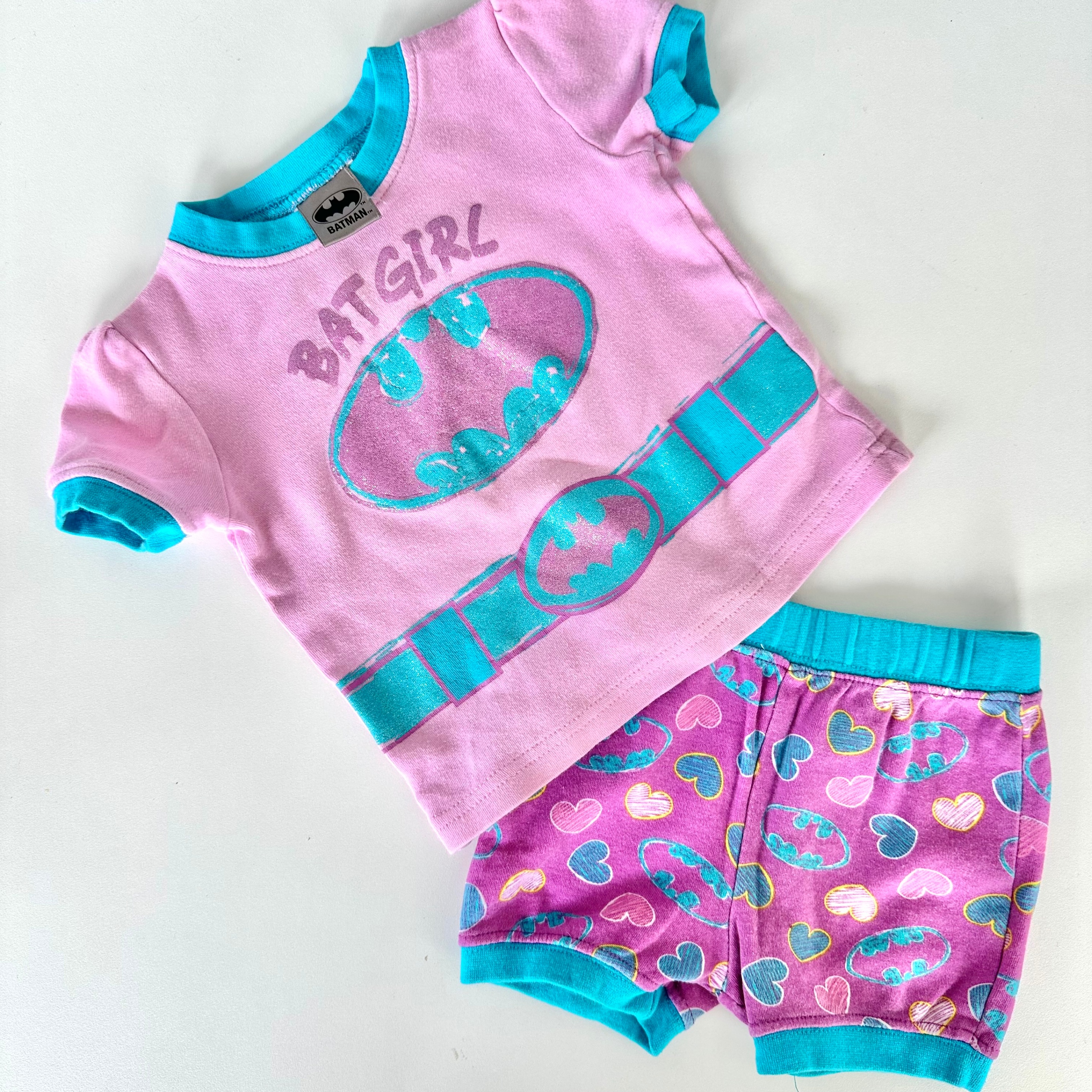 Baby Girl Batman Set - Tshirt and Shorts Set - 3-6 Months