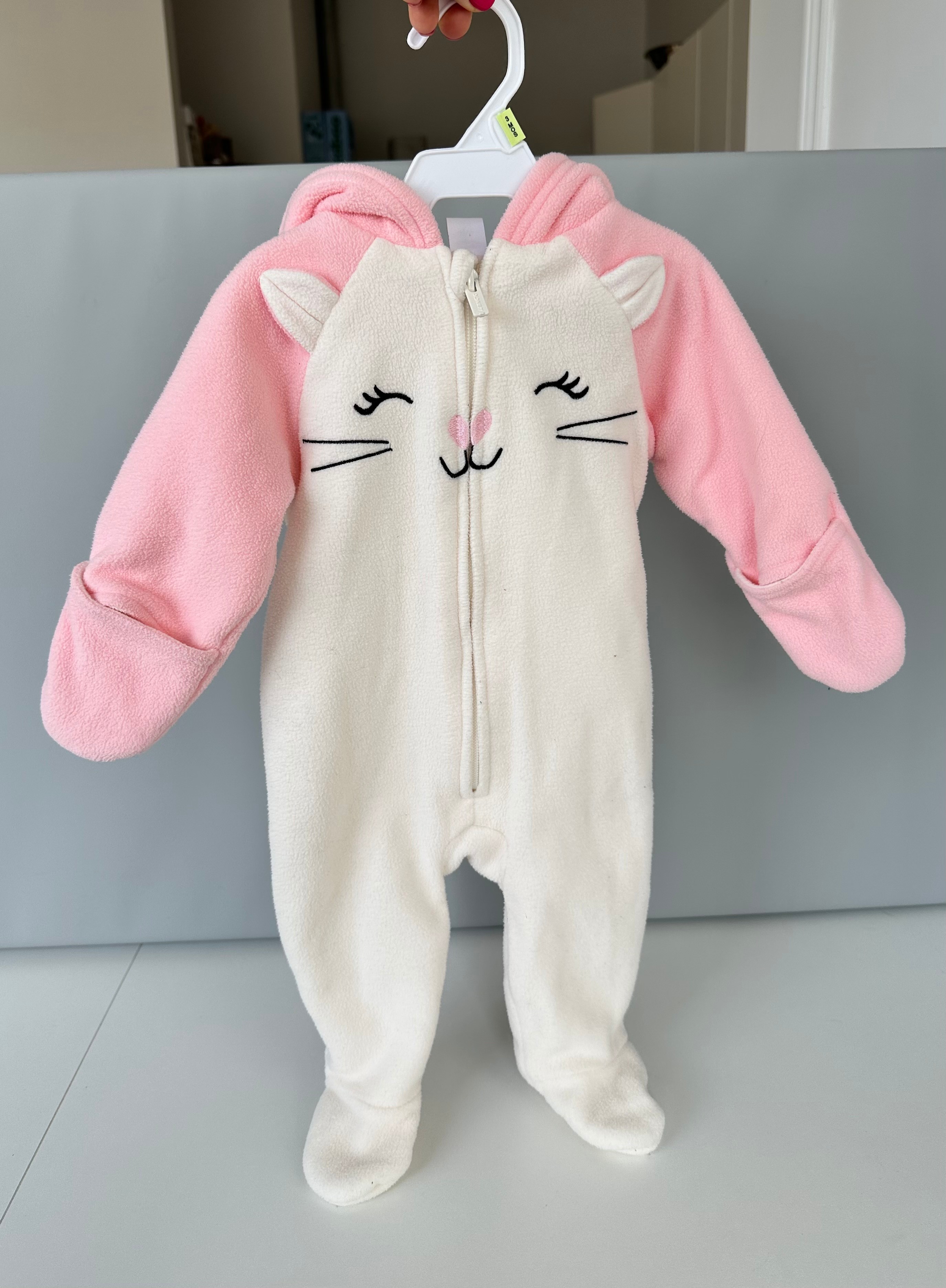 Baby Girl Winter Fleece Sleeper - Old Navy - 3-6 Months