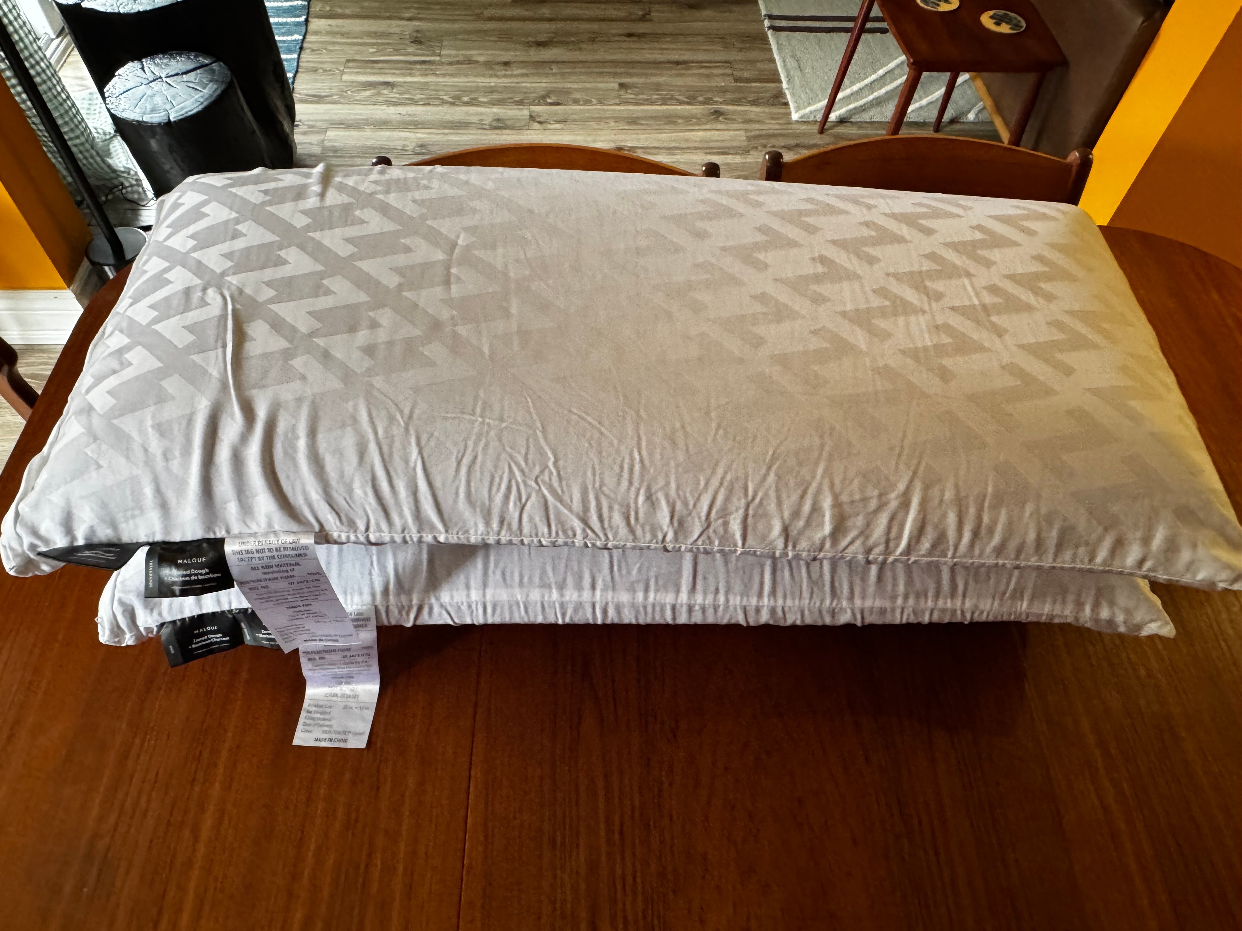Pair of Luxury Malouf Zoned Dough King Pillows (Brand New) - photo 2