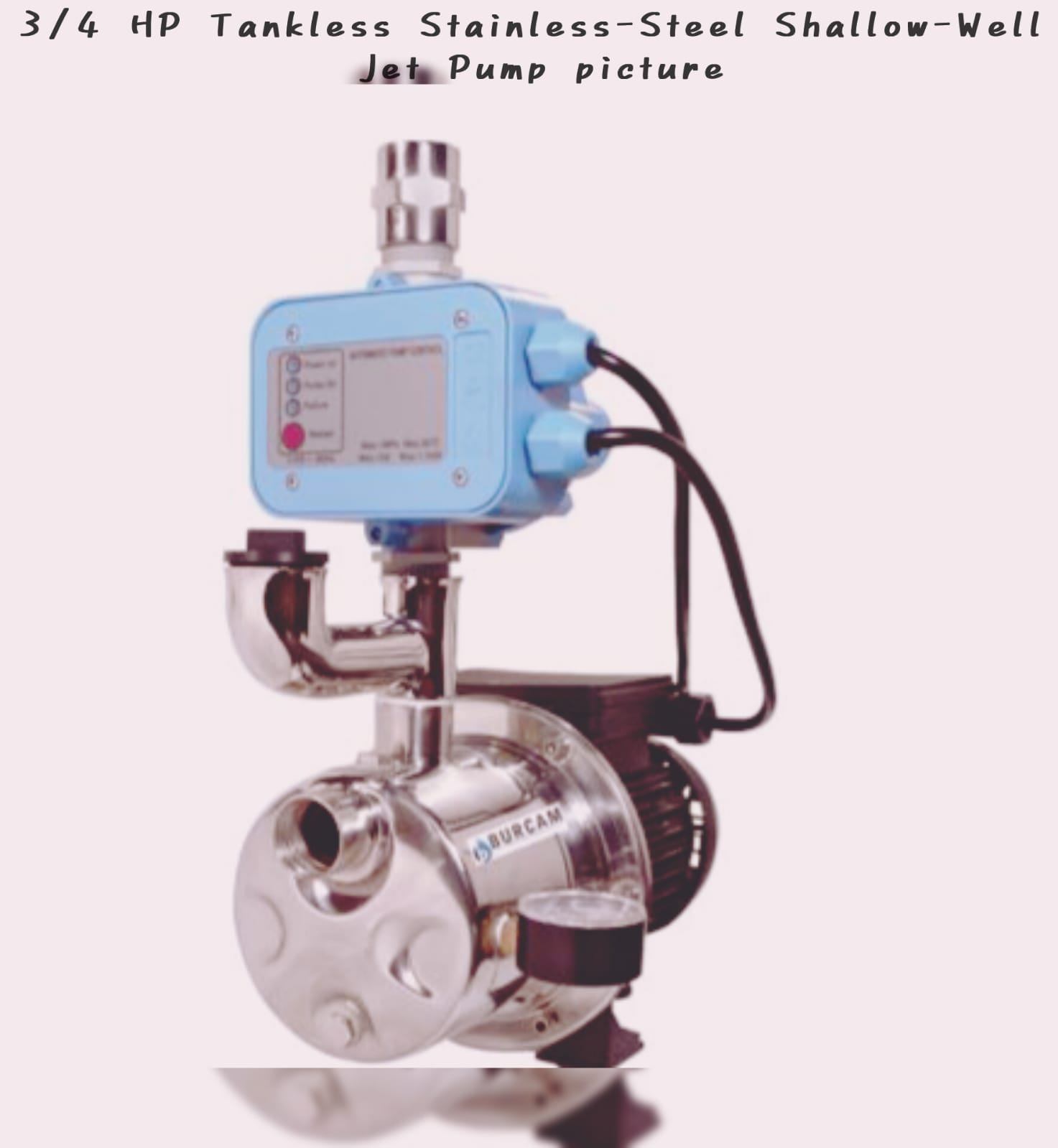 3/4 HP Tankless Stainless-Steel Shallow-Well Jet Pump