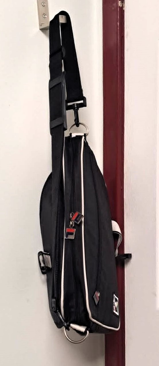 FILA Messenger Laptop Bag Black Quilted Flap Embroidered Logo - photo 5
