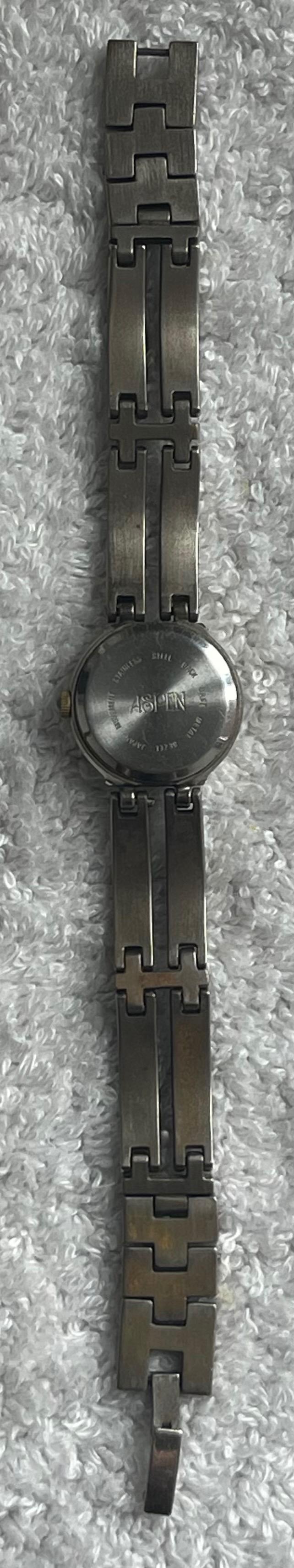 Vintage Aspen Silver Dual-Bar Bracelet Watch (Needs Battery) - photo 5