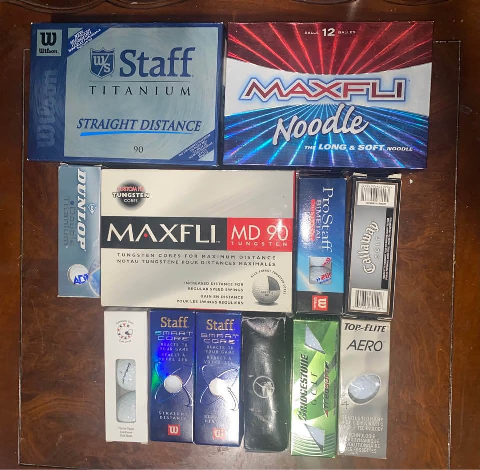 ⛳ New in Box Golf Balls — Sleeves & Full Dozens | Maxfli Noodle
