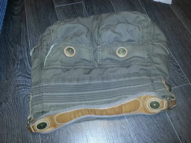 Big Gap Cotton & Leather Bag/Purse - photo 3