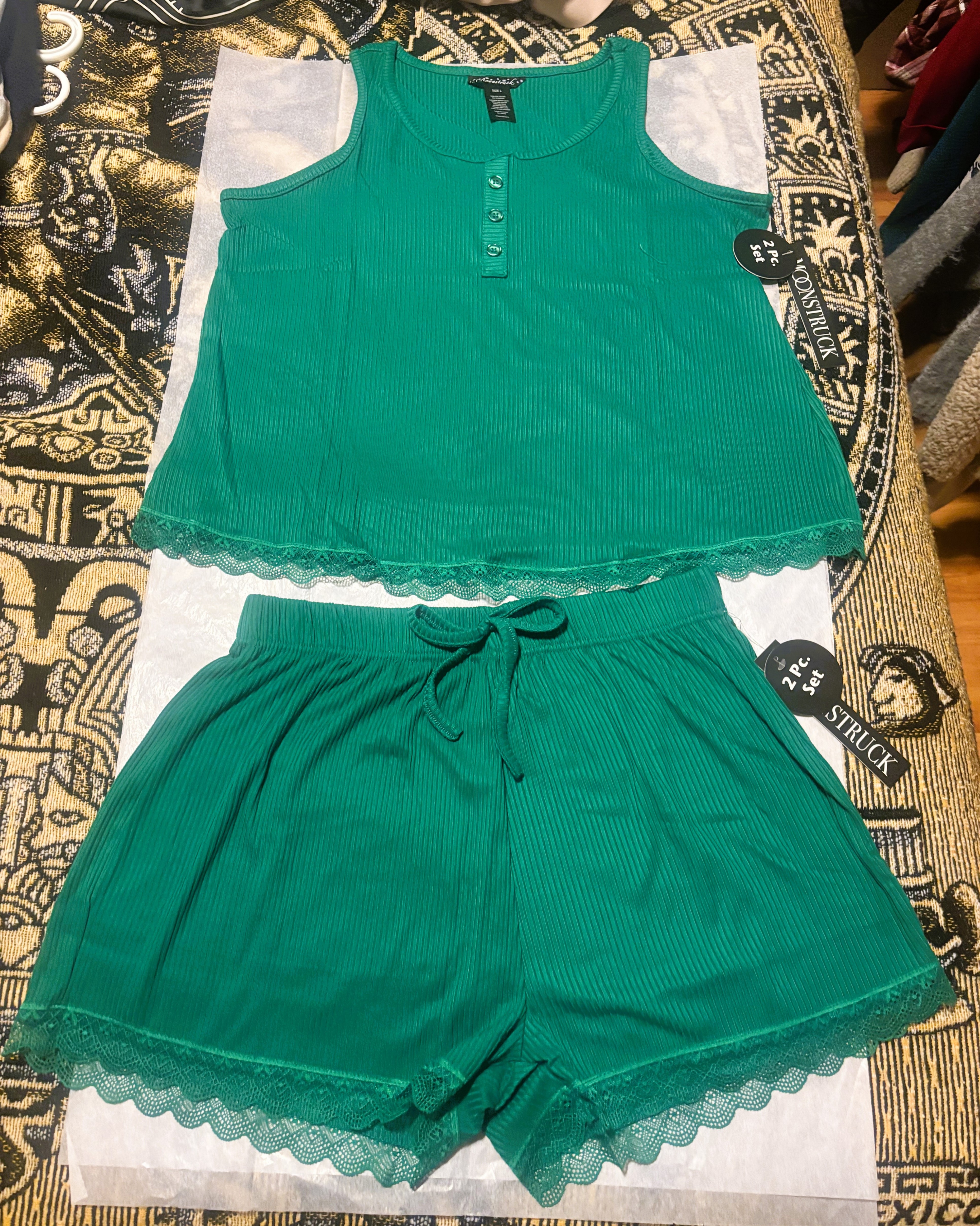 FASHIONNOVA-Dream Come True Ribbed Tank PJ Short Set - photo 2