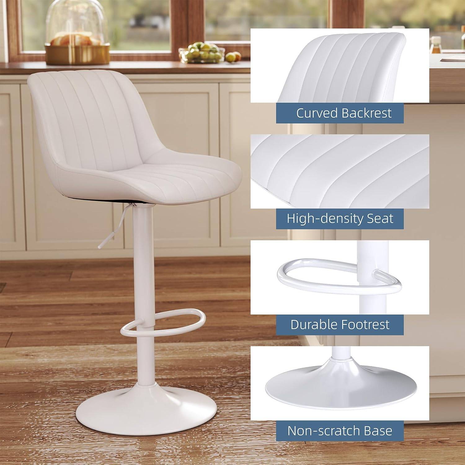 White Bar Stools (Set of 4) - photo 2