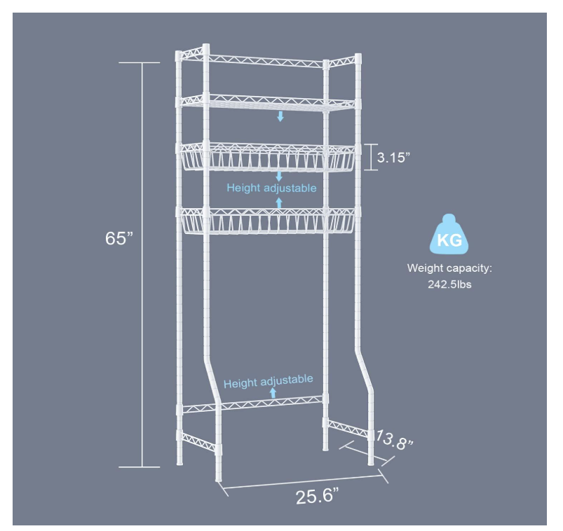 Bathroom storage rack - photo 3