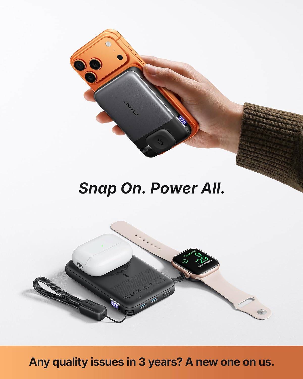 Power Bank, 10000mAh Apple Watch Charger - photo 2