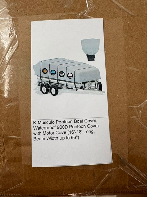900D Waterproof Pontoon Boat Cover 16'-18' with Motor Cover