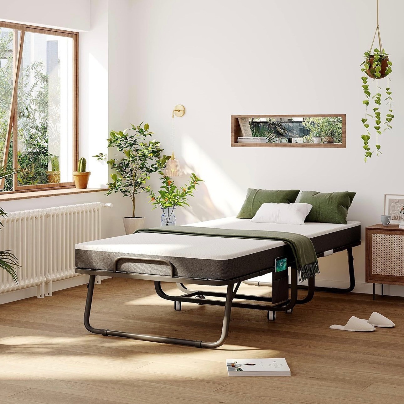 Folding Bed w/ Mattress 75" x 35" Portable Foldable Metal Frame - photo 3