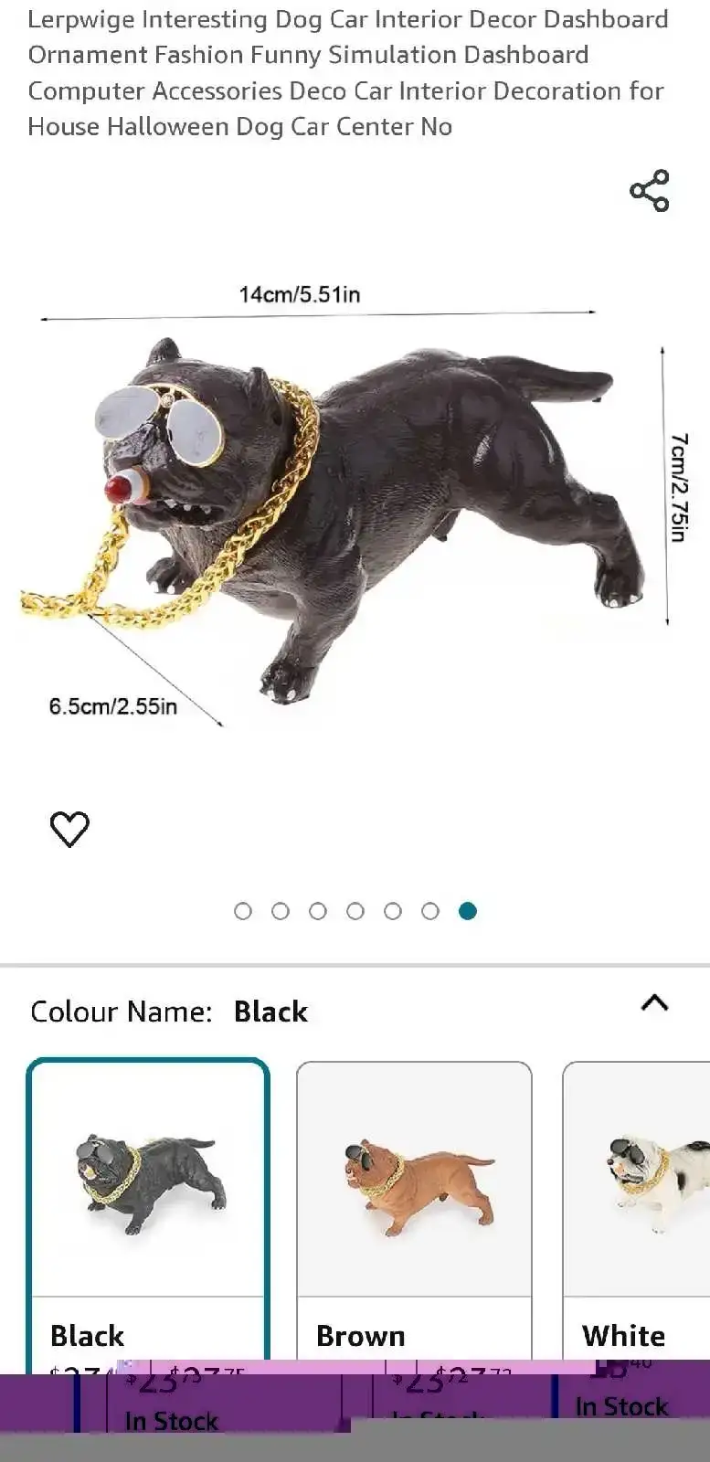 Black Bulldog Car Interior Ornament - photo 4