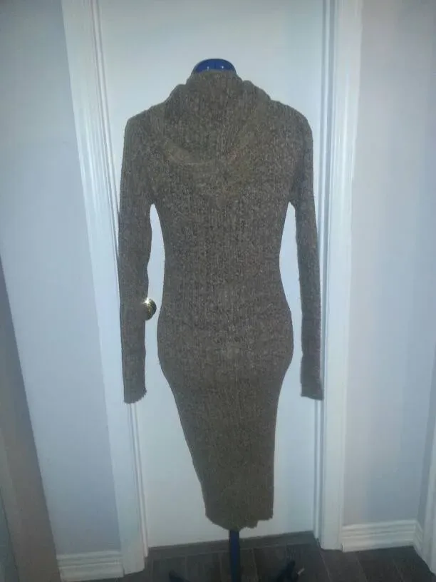 Dollhouse Wool Blend Fitted Hooded Long Sweater - photo 3