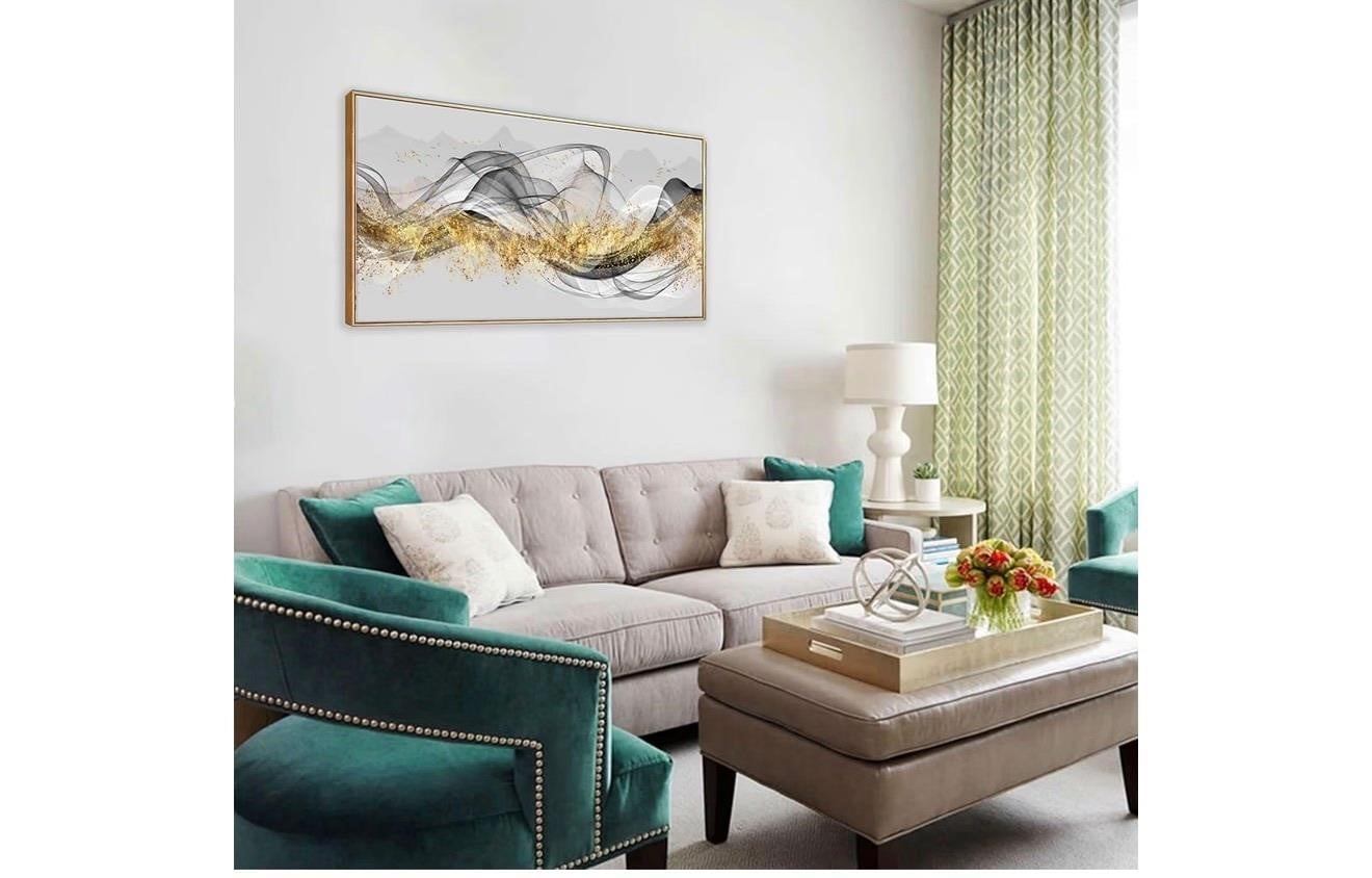Wall Art for Living Room Large Size Black - photo 2