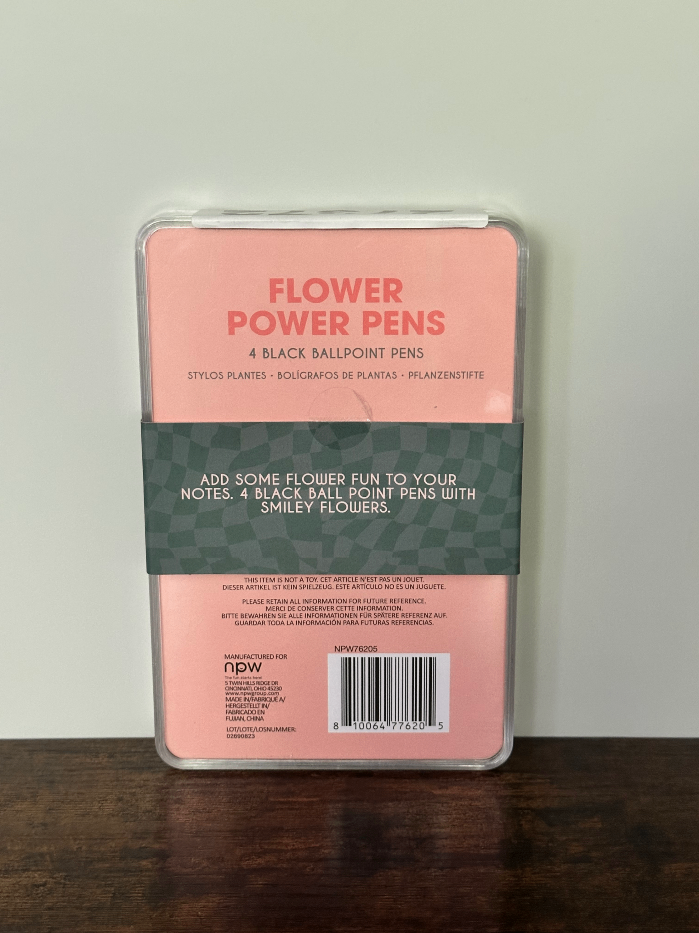 npw Flower Power Pens - 4 Black Ballpoint Pens - photo 2