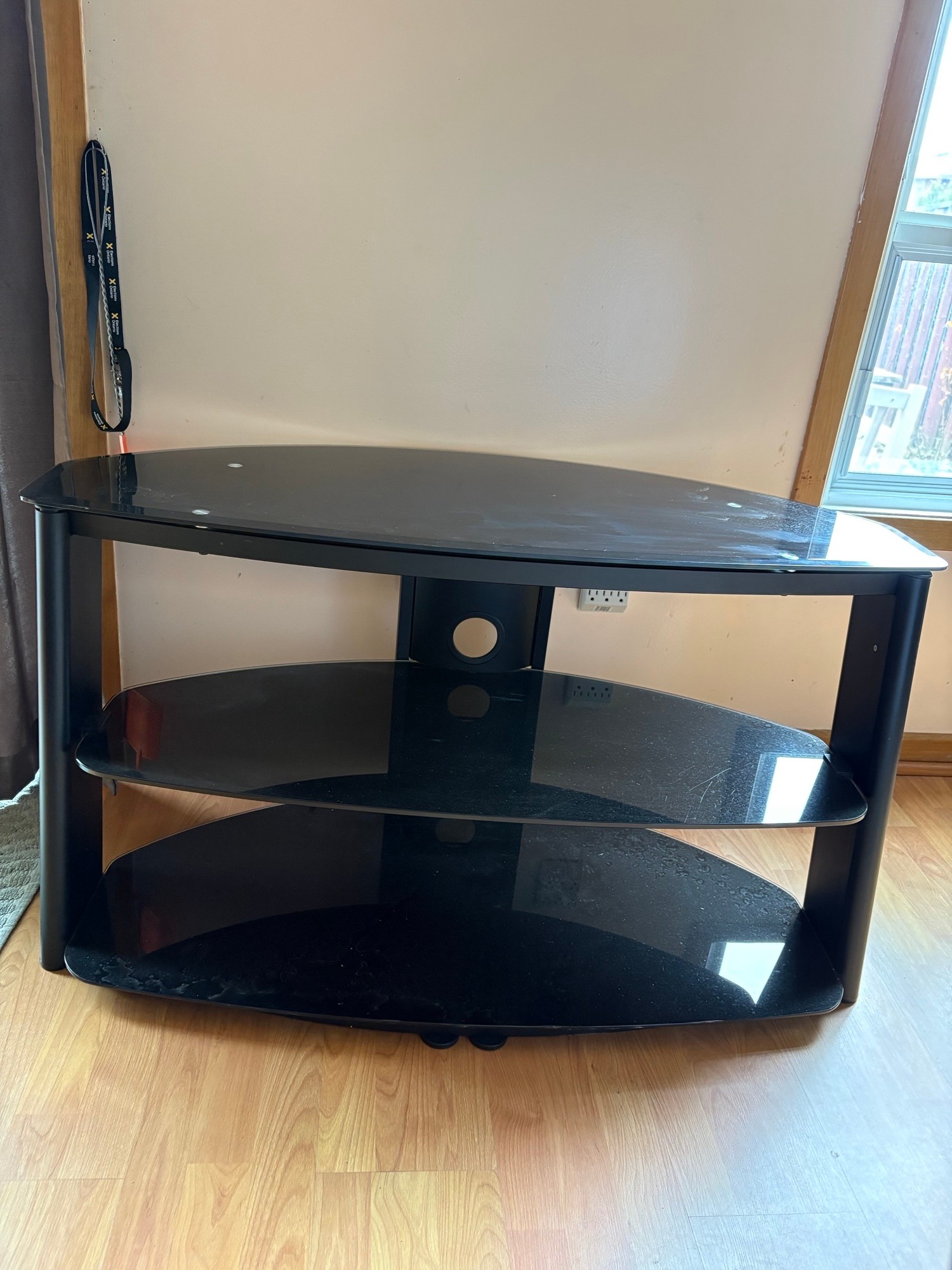 Black 3-Shelf TV Stand