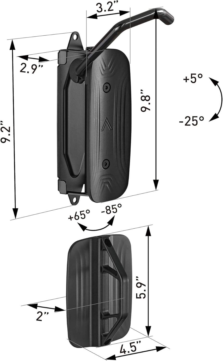 monTek swivel space saving wall bike rack - photo 5
