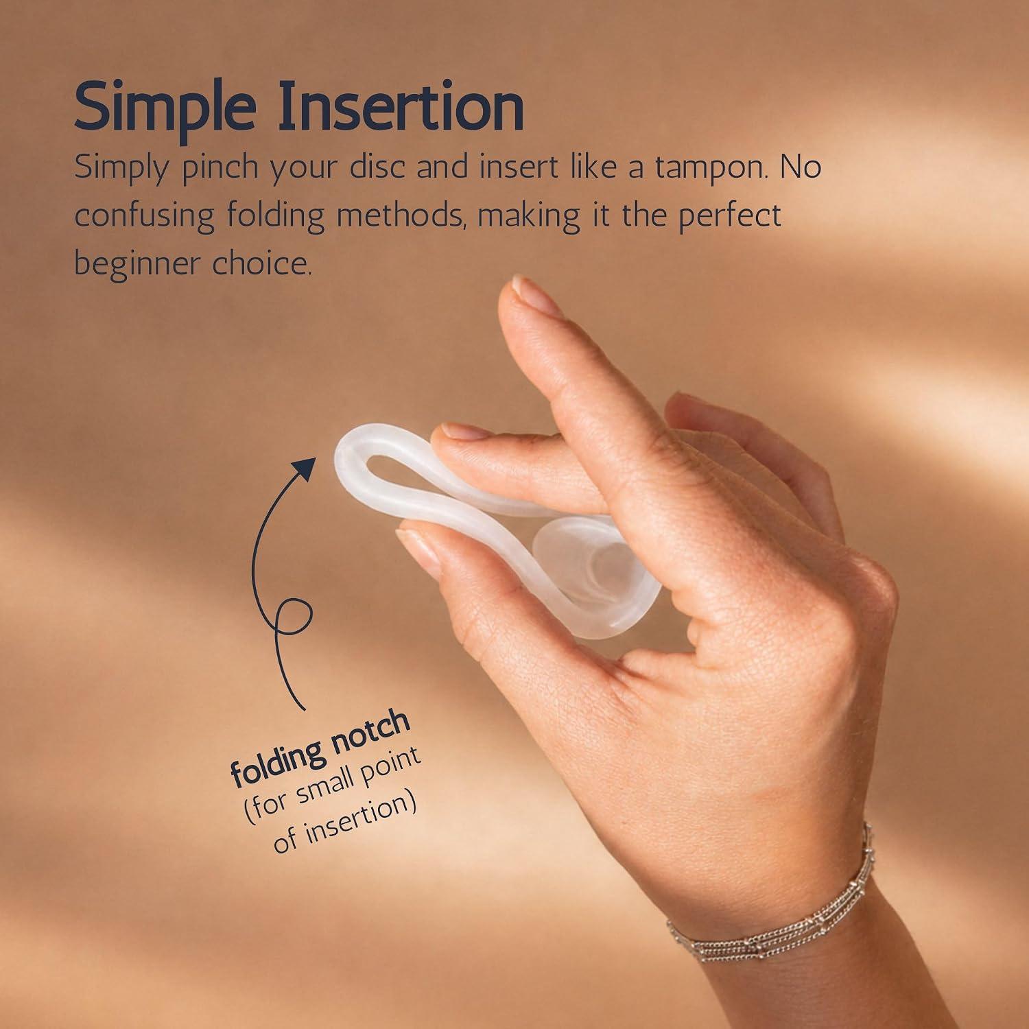 NEW~ Reusable Menstrual Disc with Removal Ring, Silicone - photo 3