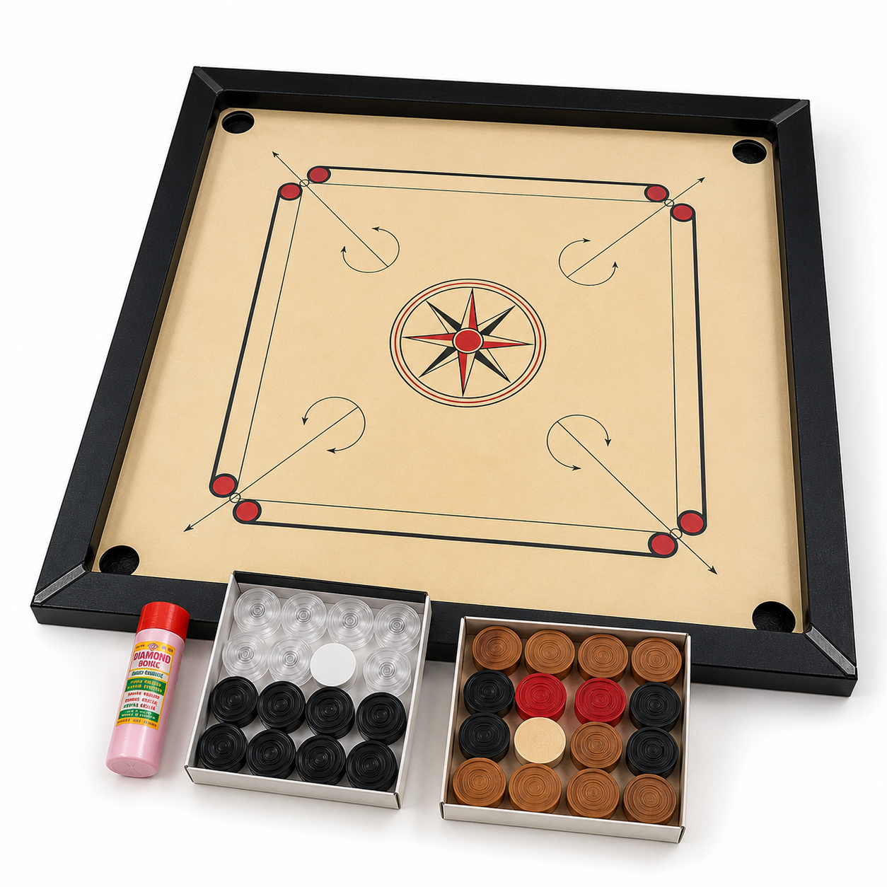32” Carrom Board Complete Set | Double Play | - photo 3