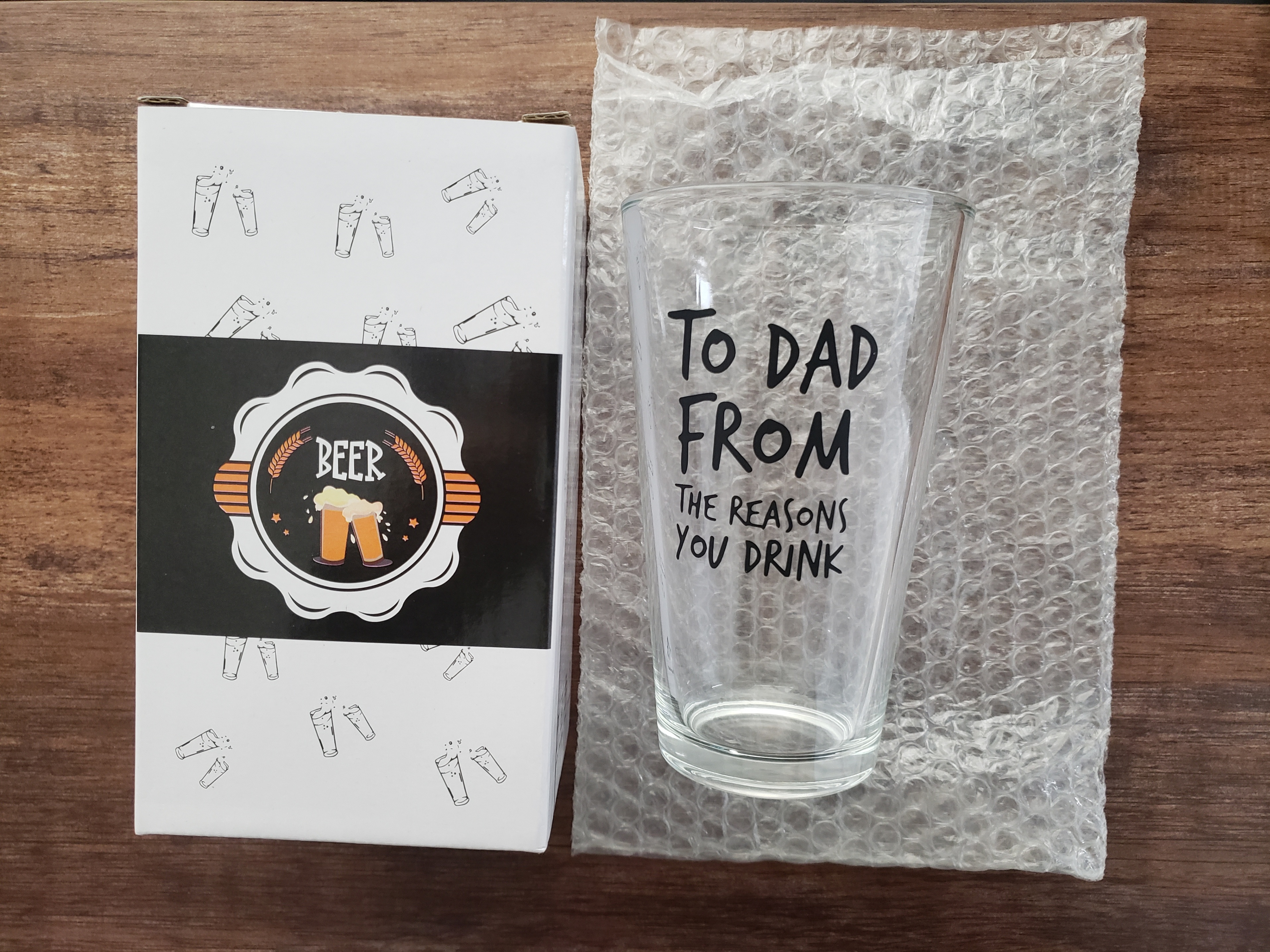 " To dad from the reasons you drink" beer glass - photo 2