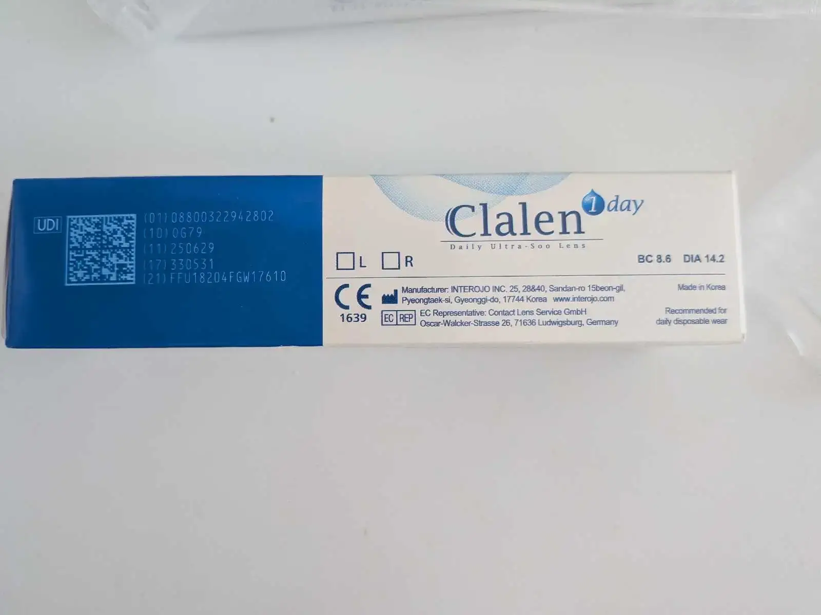 Clalen 1 Day Daily Ultra-Soo Lens -4.00D (30Pcs) - photo 2