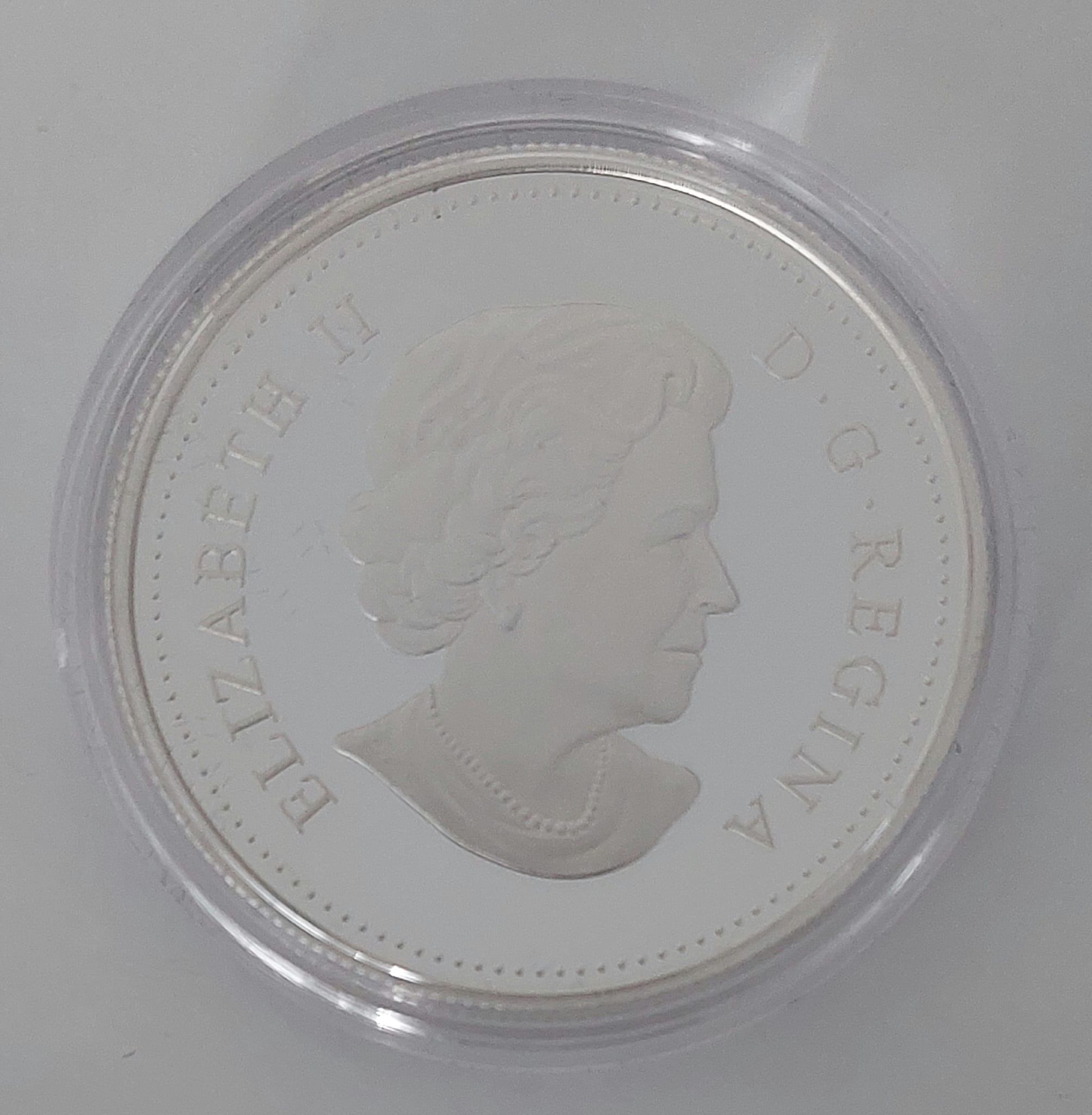 2015 $1 Proof Silver Dollar: 50th Anniv. Canadian Flag - photo 3