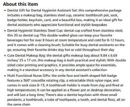 NEW~ 6 Pc Dental Hygienist Gift Set – Dentist Gift - photo 5
