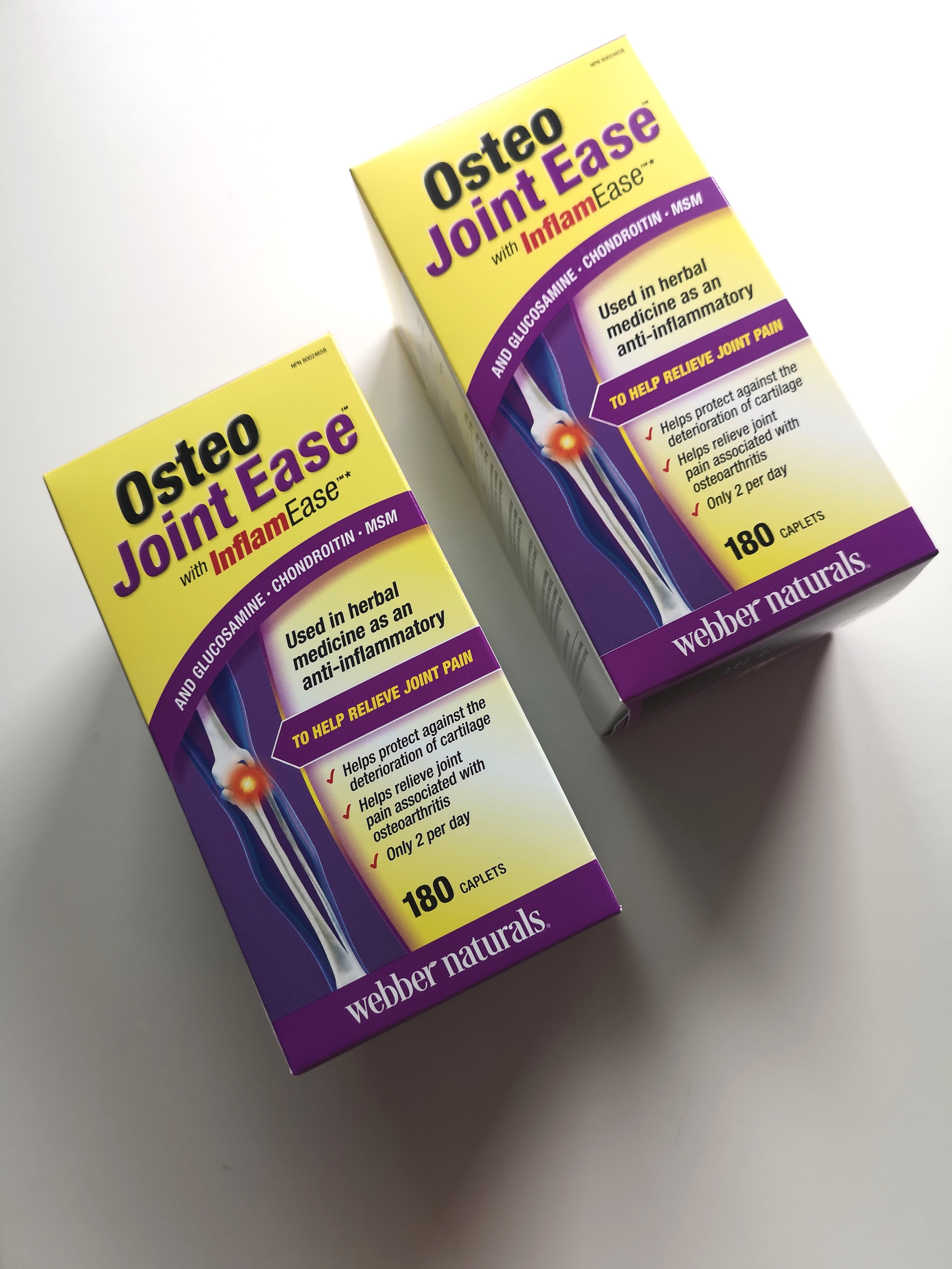 Brand new Webber Naturals Osteo Joint Ease 180 Caplets
