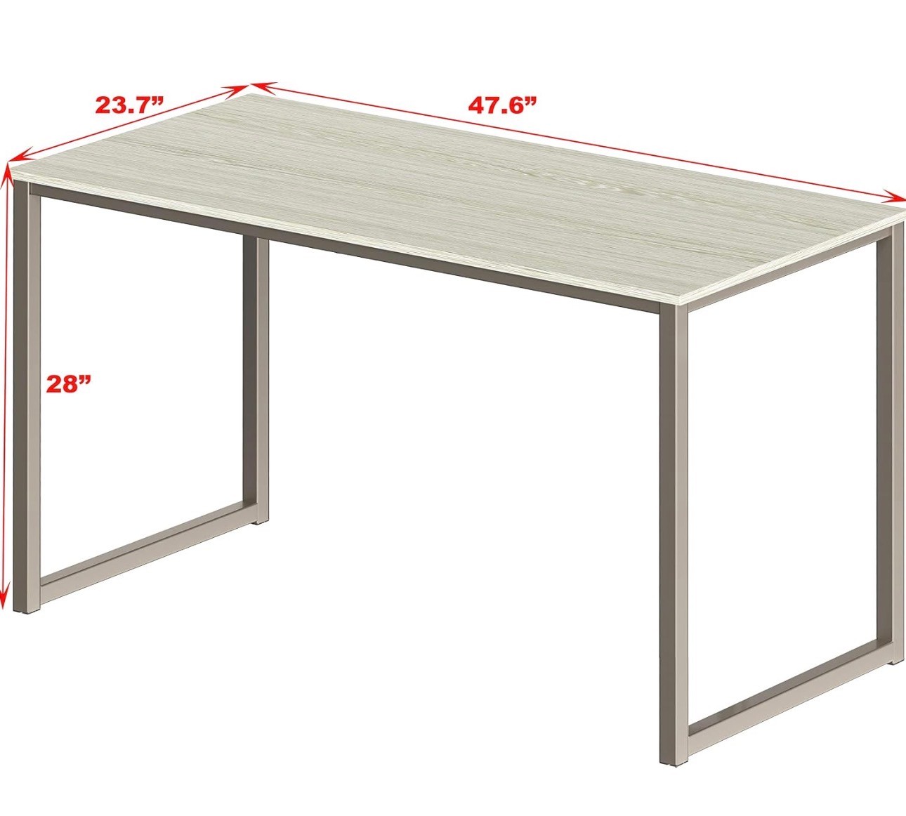 SHW Mission-Style 48" Minimalist Home Office Computer Desk Maple - photo 4