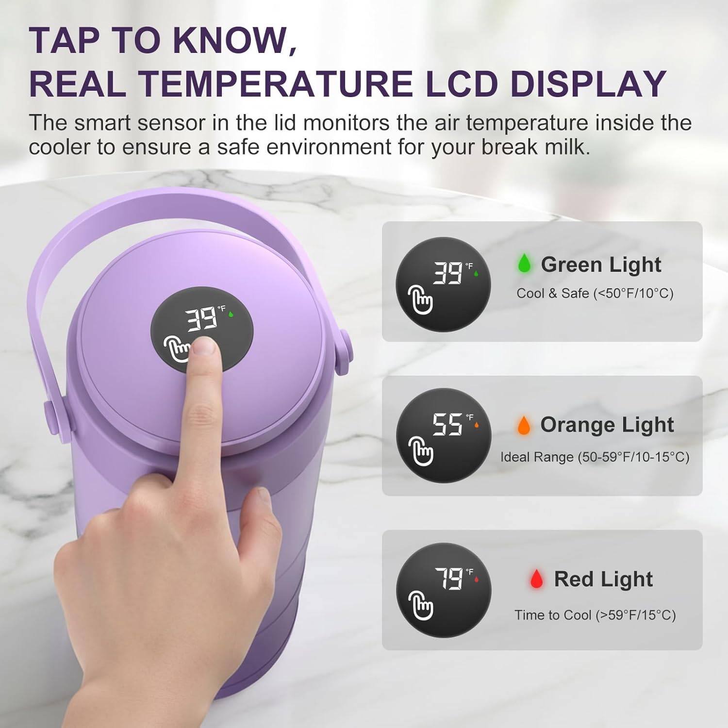NEW~ Portable Breast Milk Cooler with Temperature Display - photo 4