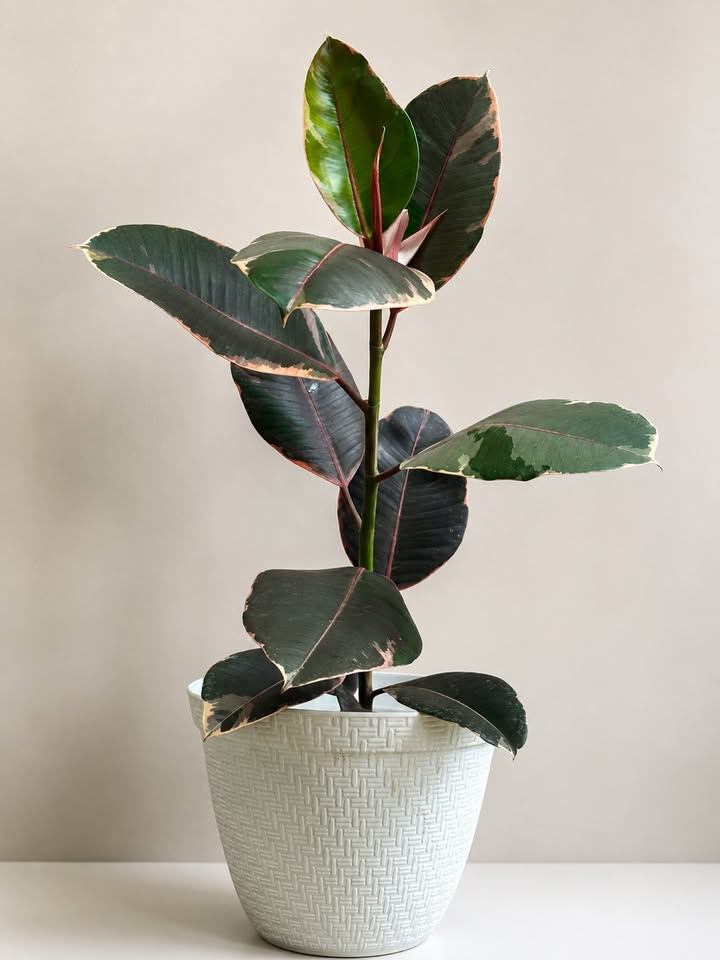 Ficus Elastica Tineke Rubber Plant