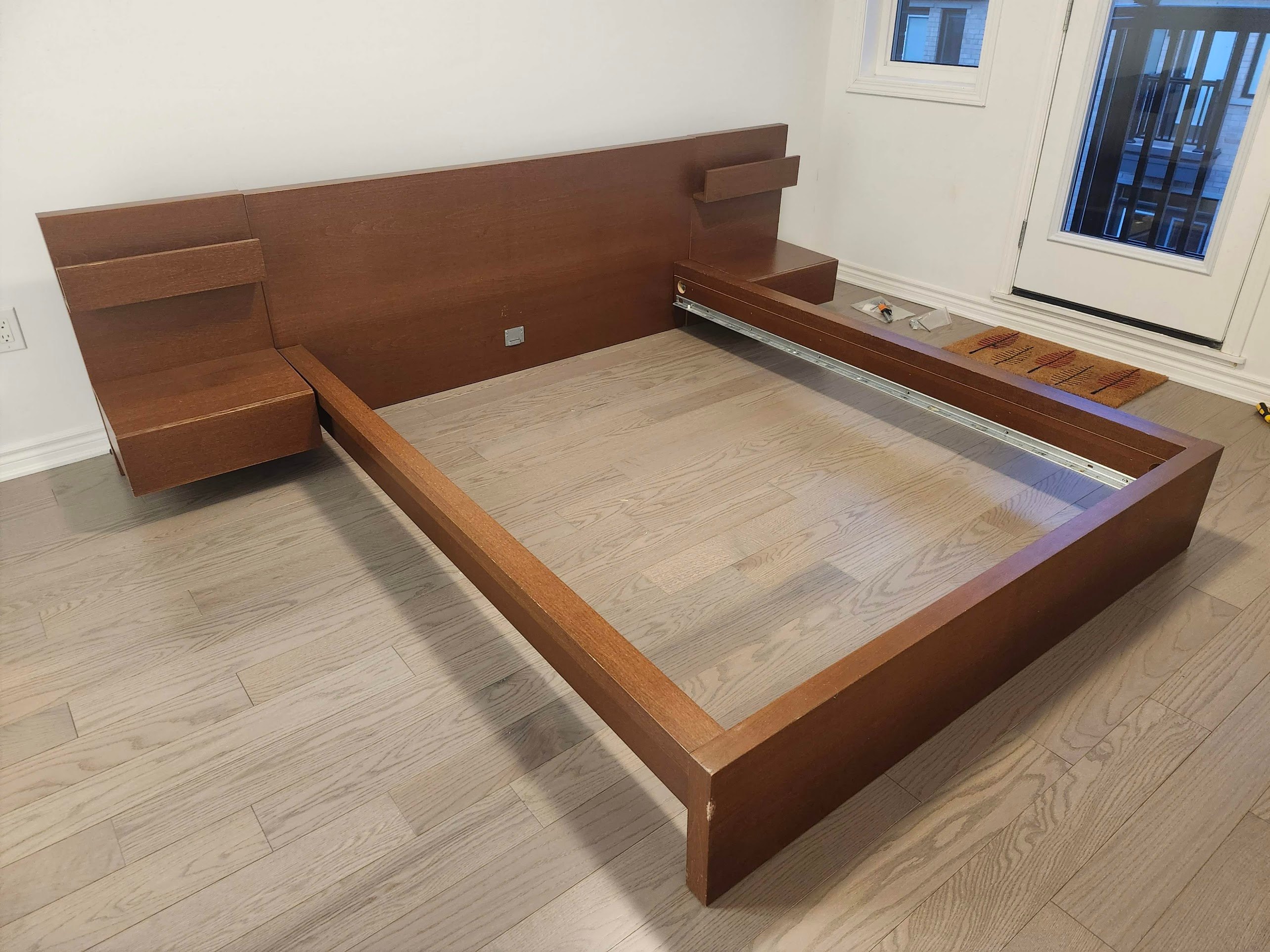IKEA MALM Queen Bed Frame with 2 Floating Nightstands - photo 2