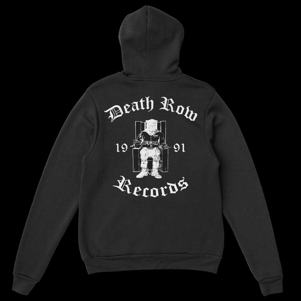 Death Row Records Gothic Chair Hoodie, Black, Deathrow. New. - photo 2