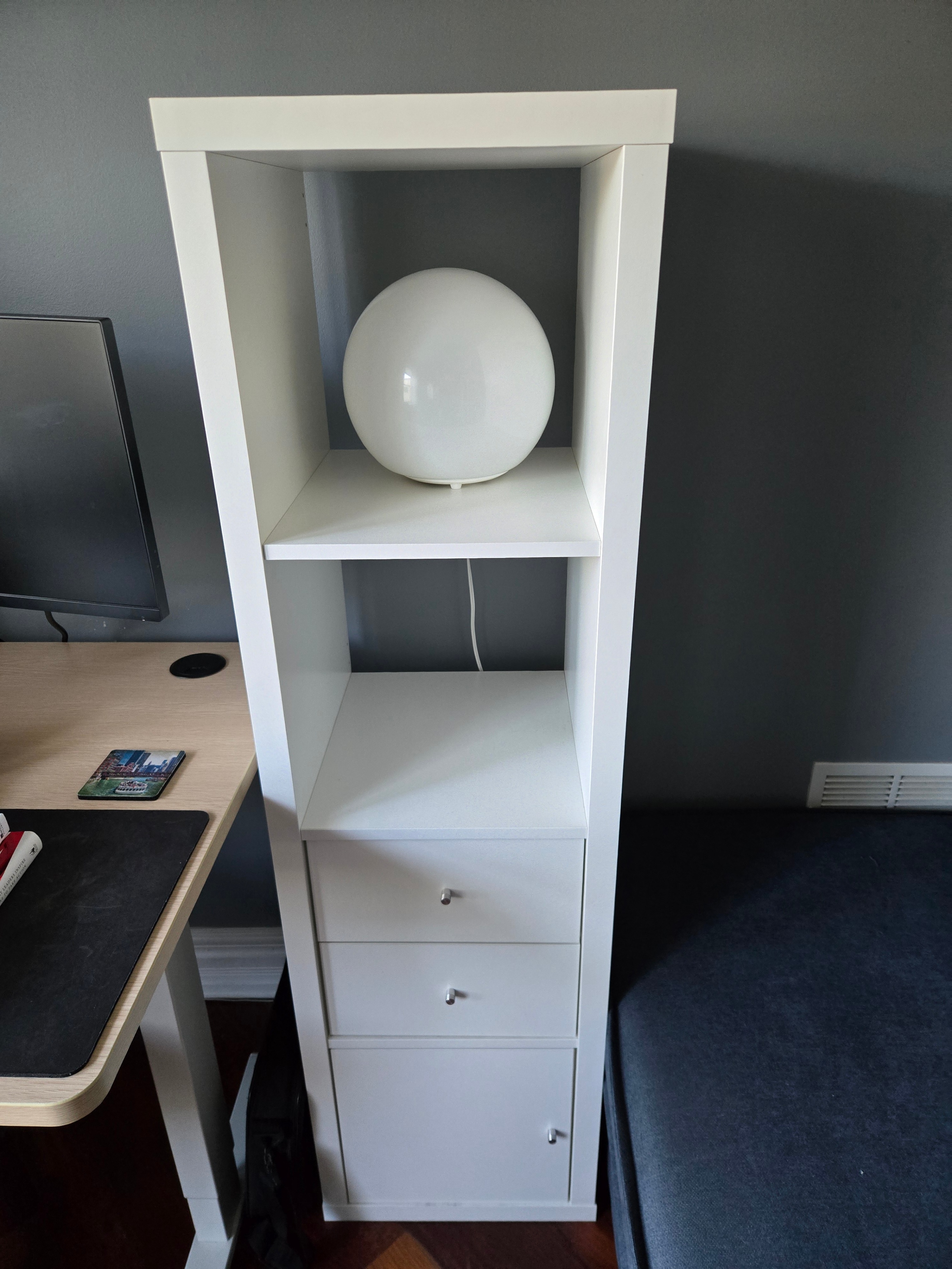 IKEA KALLAX Shelf Unit with Drawer + Door Inserts