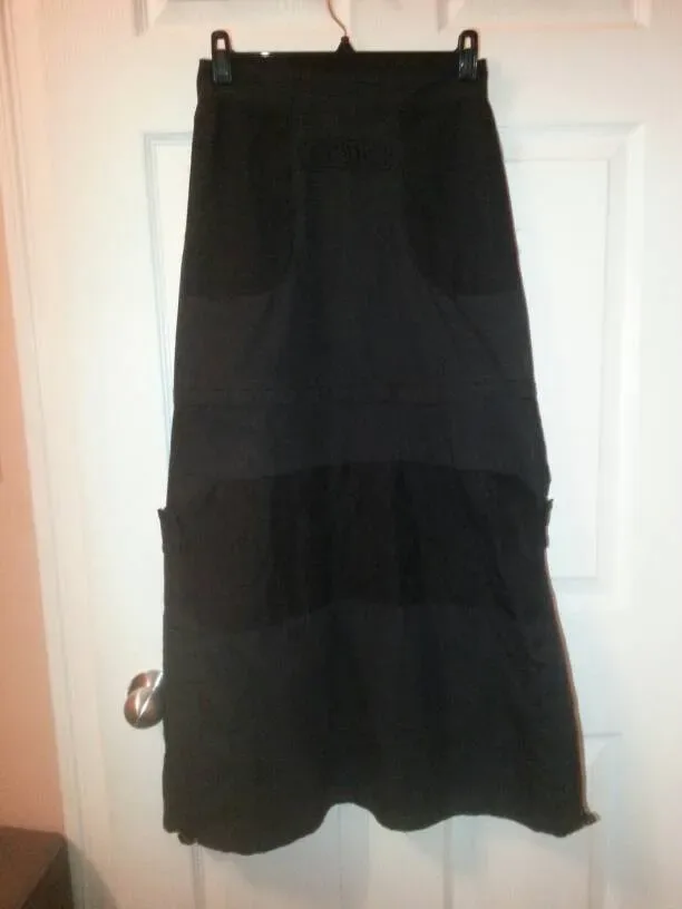 Authentic Snug Black Raver Skirt - Wear Long Or Zip Off To Short - photo 2