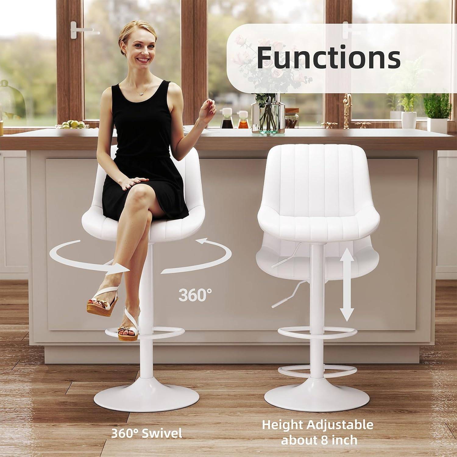 White Bar Stools (Set of 4) - photo 3