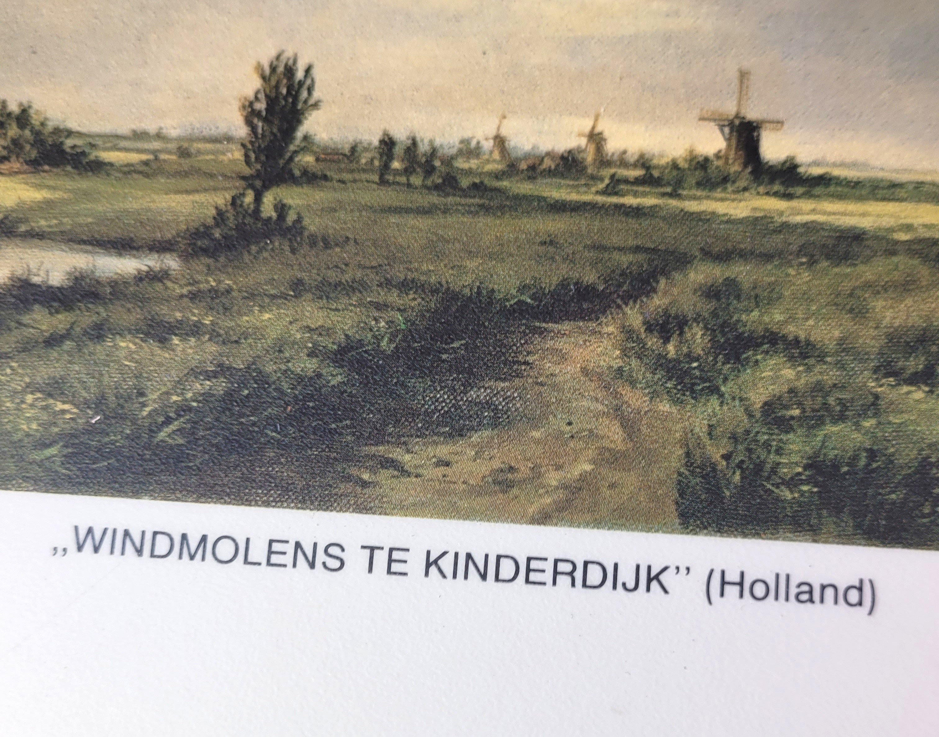 1980s Perma-Art Windmills at Kinderdijk Dutch Landscape Laminate - photo 3
