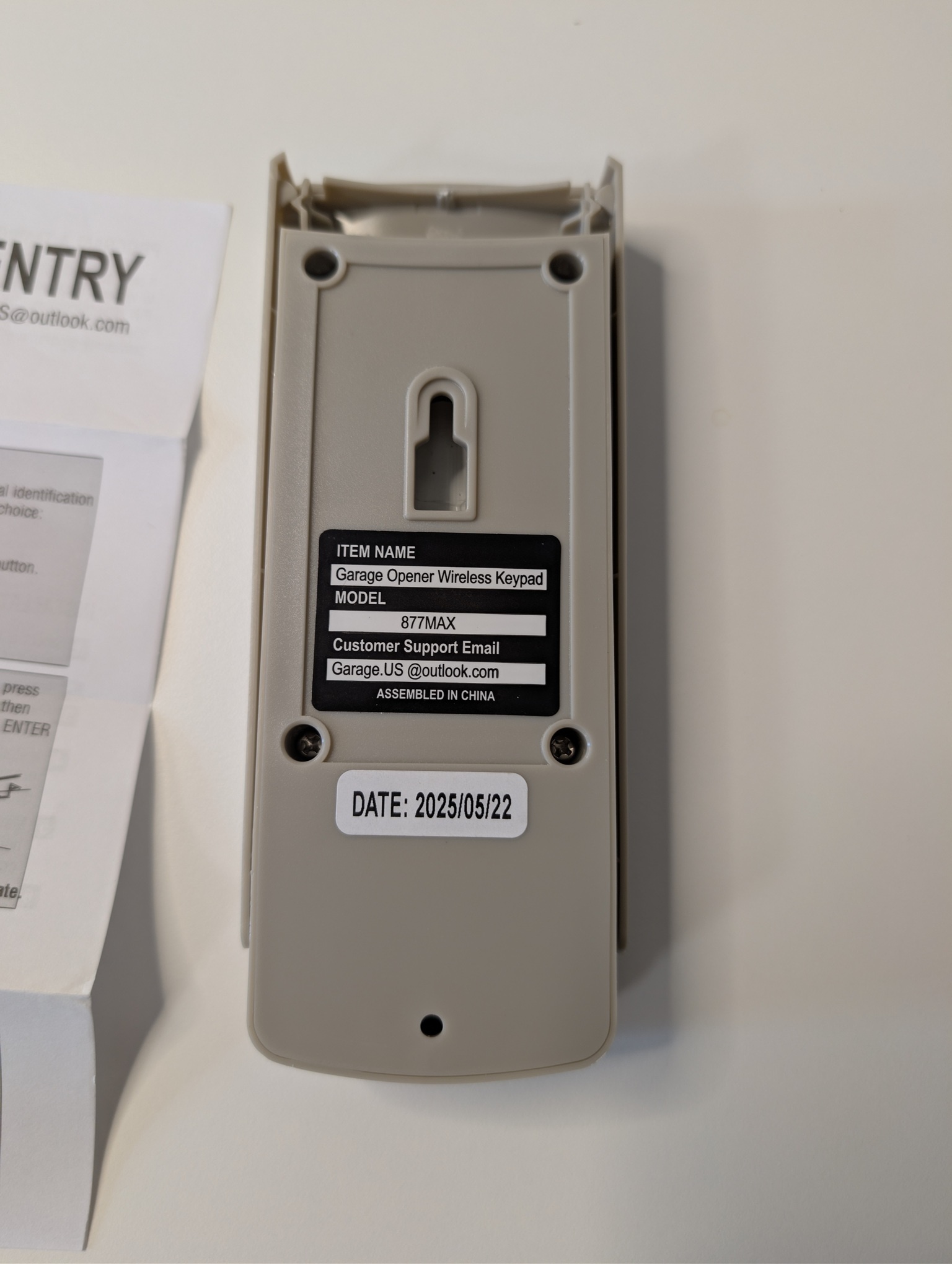Universal Remote Garage Door Keypad - photo 4